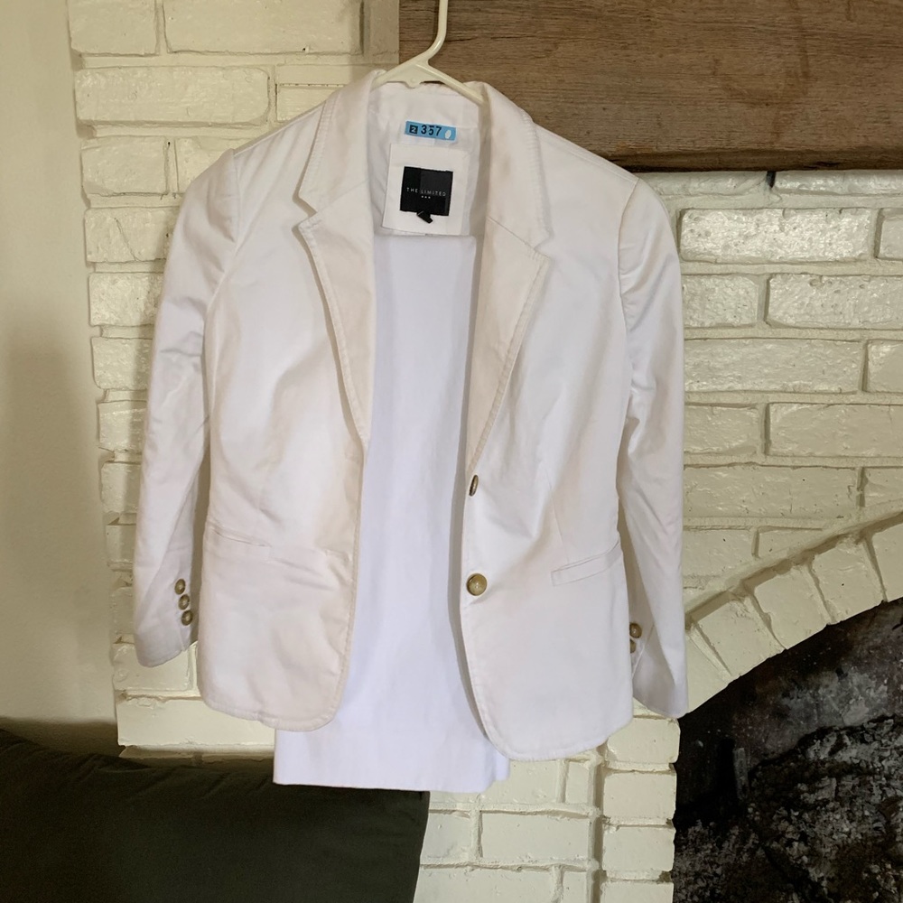 White Limited Jacket (listing photo shows pants too, but just the jacket)